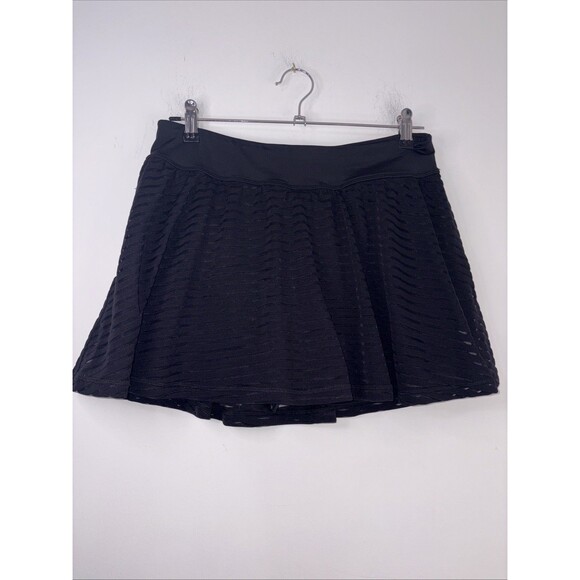 Ladies Black Pickleball Skort Sheer Flare Blk W30” - Picture 1 of 5